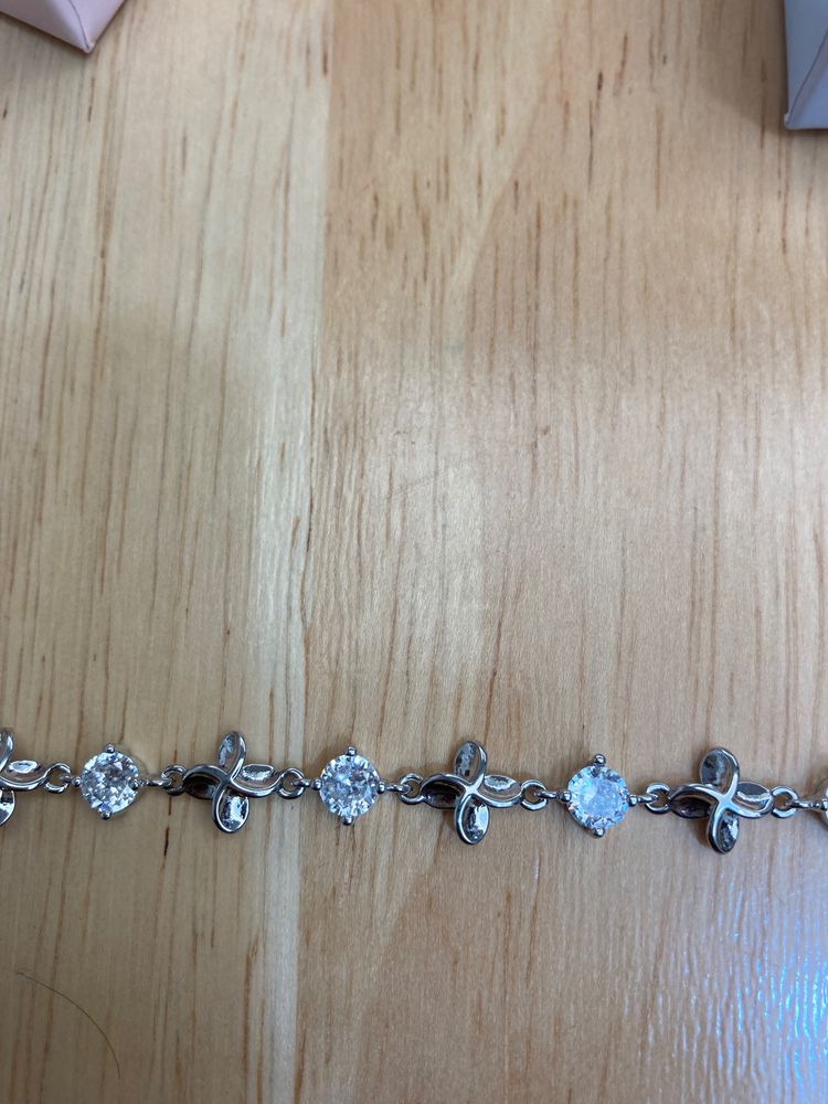 Silver Bracelet With Clear Stones imagen 2