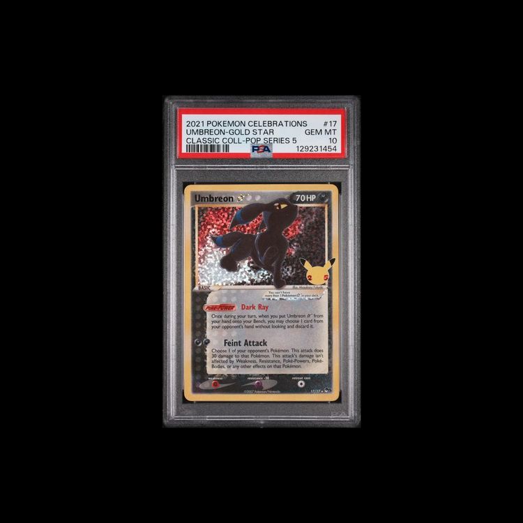 Pokémon TCG PSA 10 2021 SWSH Celebrations #17 Umbreon Gold Star 🇬🇧 #129231454 image 1