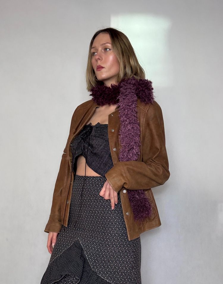brown genuine leather jacket