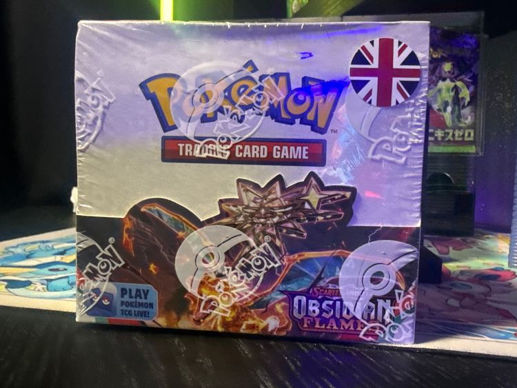 Display da 36 bustine ossidiana infuocata inglese aperto in live 