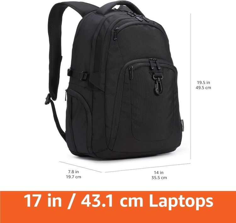 Black Laptop Backpack imagen 2
