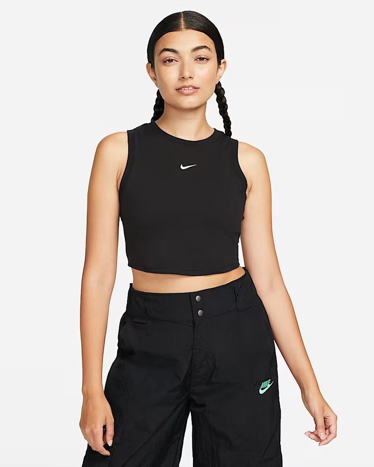 Nike black sleeveless crop top BRAND NEW image 1