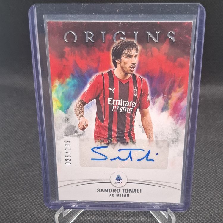 Sandro Tonali Autographed Soccer Trading Card