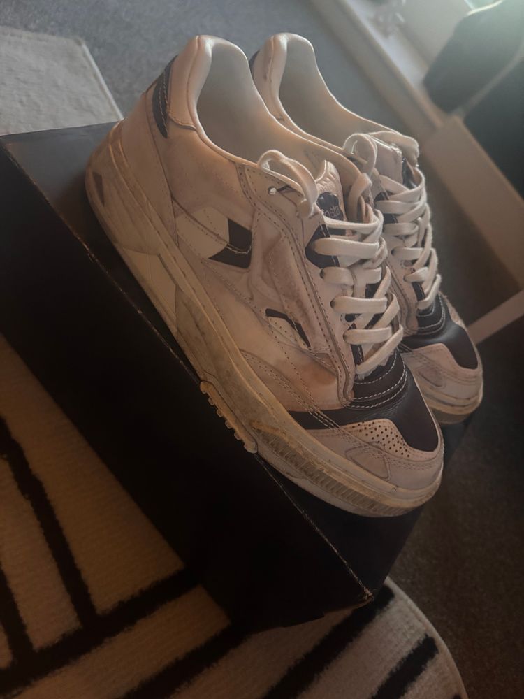 Reebok White And Black Sneakers image 2