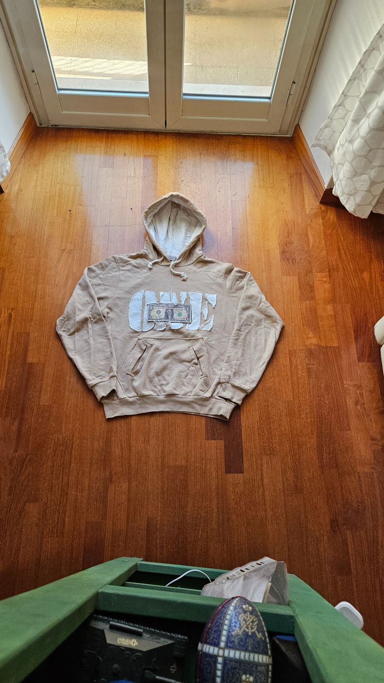 Beige Hoodie With Graphic Print image 1