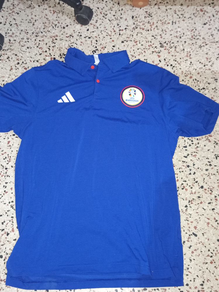 Adidas Blue Polo Shirt With Logo