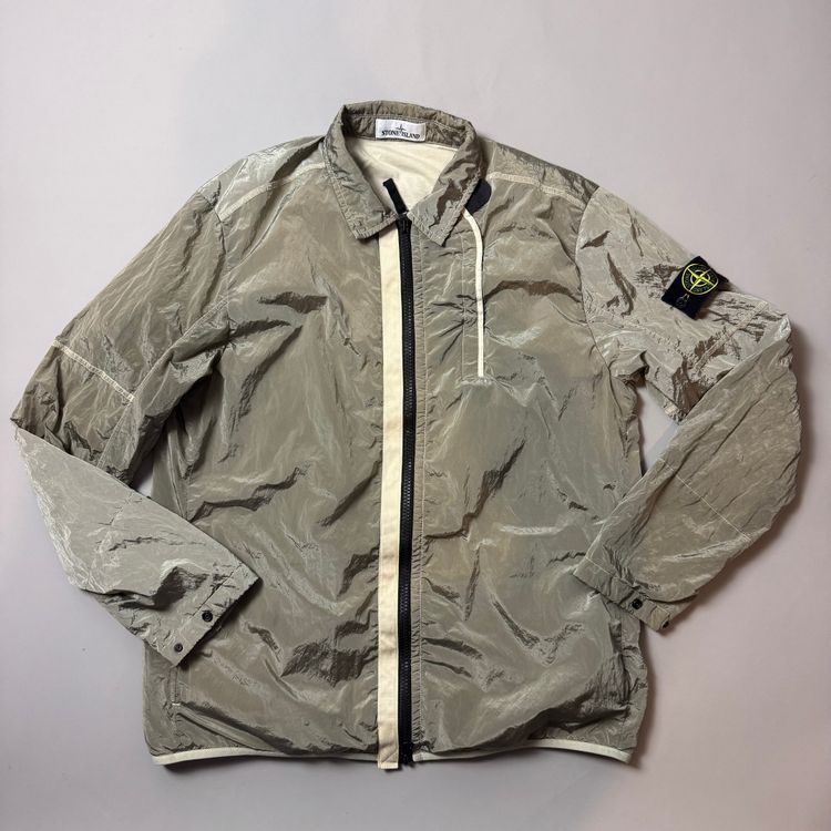 Stone Island Green Nylon Metal Shimmer Overshirt - XL