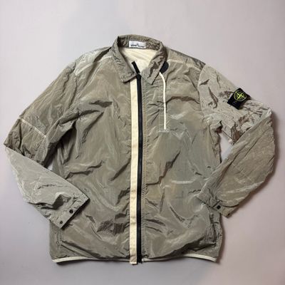Stone Island Green Nylon Metal Shimmer Overshirt - XL