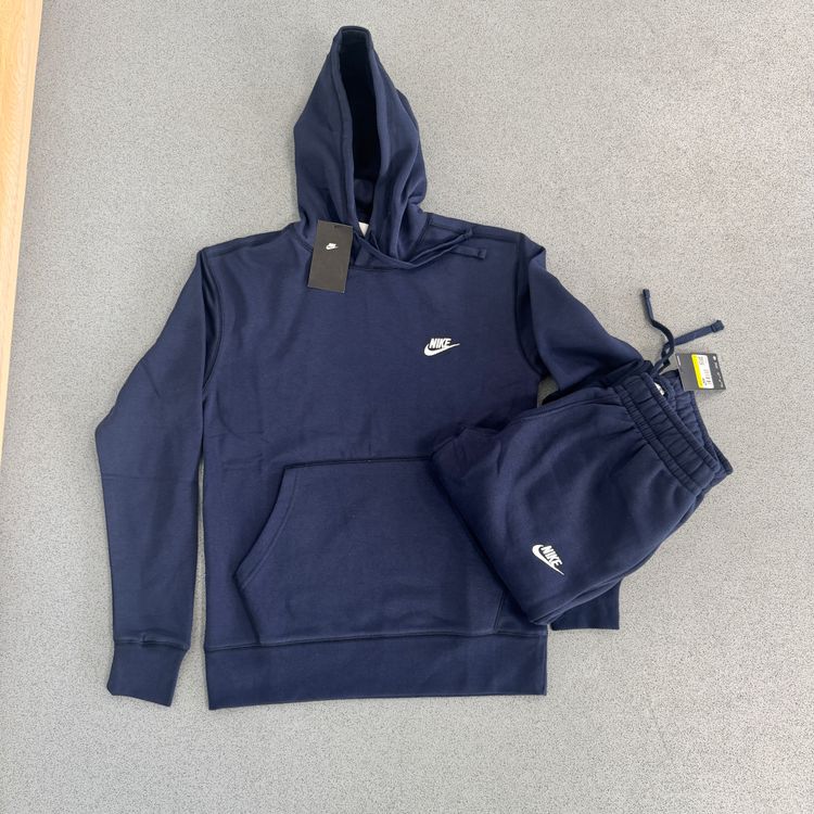 Nike Navy Blue Tracksuit (Hoodie And Sweatpants )Set 