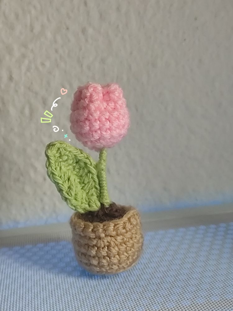 Other Crocheted Pink Flower In Pot product image