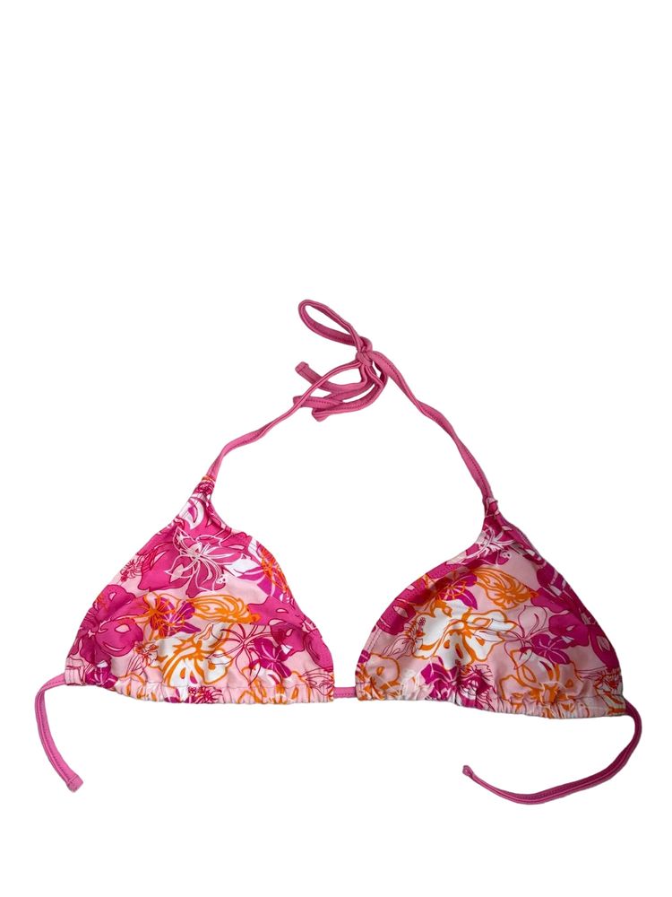 Y2K floral print bikini top M