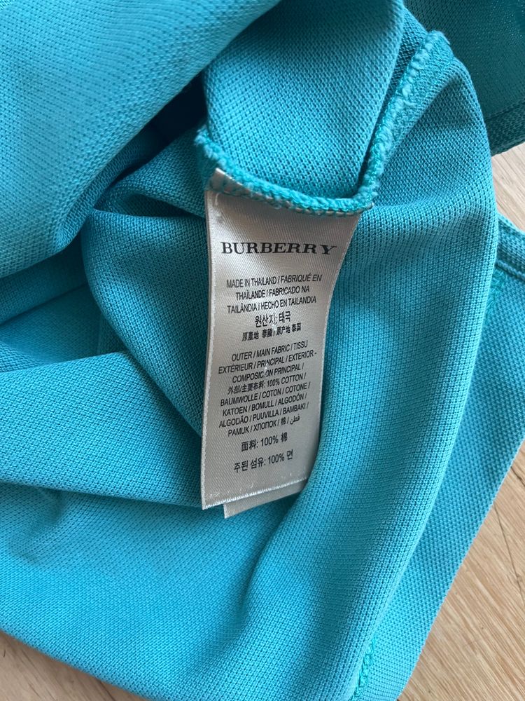 Burberry Turquoise Polo Shirt image 3