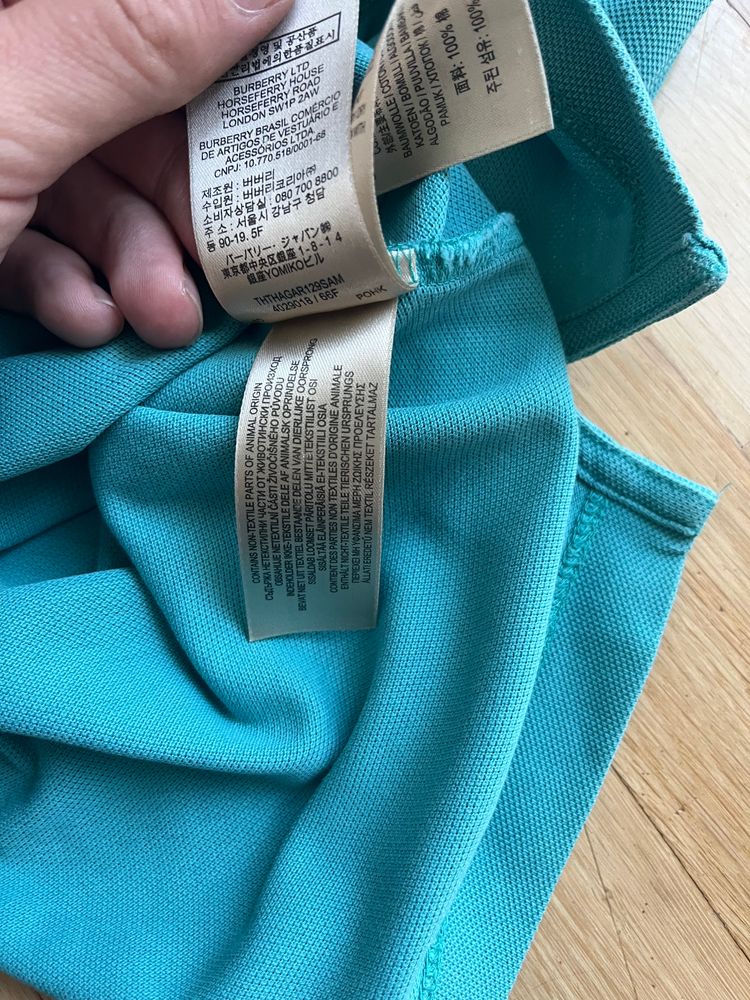 Burberry Turquoise Polo Shirt image 5