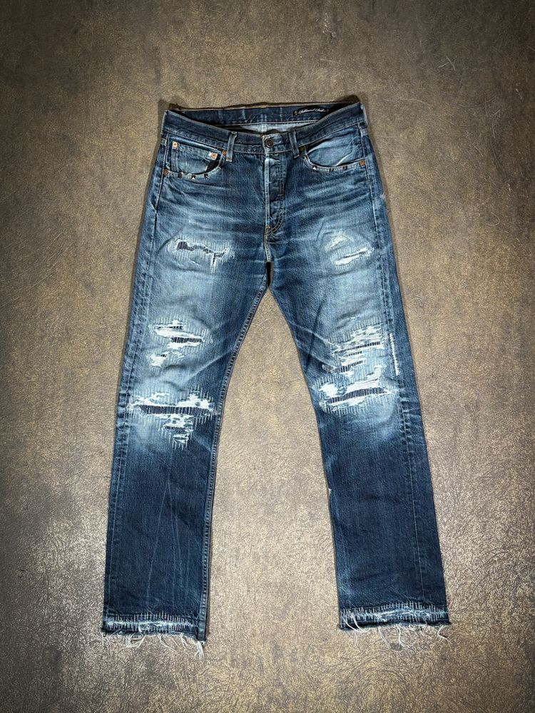 Distressed Blue Jeans image 1