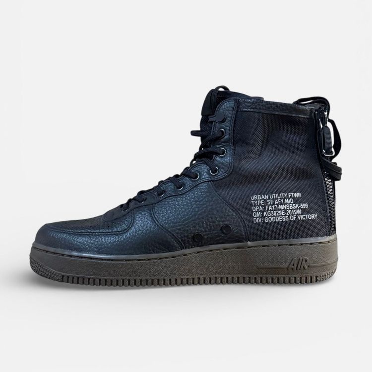 NIKE SF AIR FORCE 1 MID | BLACK  DARK HAZEL| 2017 | 917753-002 | UK 9 image 1