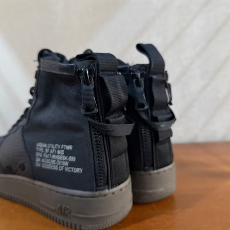 NIKE SF AIR FORCE 1 MID | BLACK  DARK HAZEL| 2017 | 917753-002 | UK 9 image 5