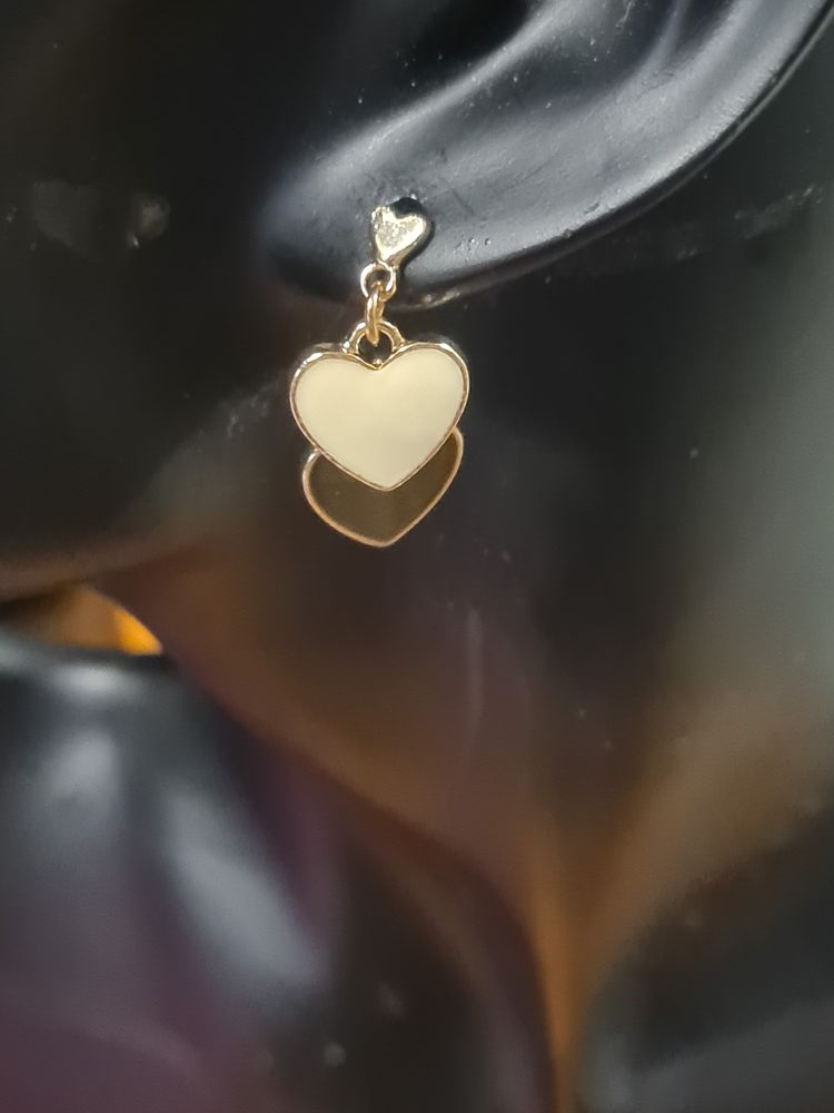 Heart-Shaped Dangle Earrings image 1