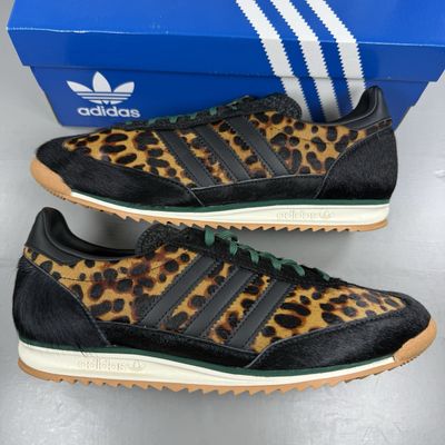 Size 9 - adidas SL 72 OG Leopard Print Collegiate Green Black Trainers JI0187