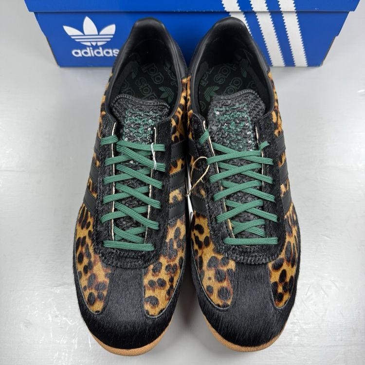 Size 9 - adidas SL 72 OG Leopard Print Collegiate Green Black Trainers JI0187 image 2