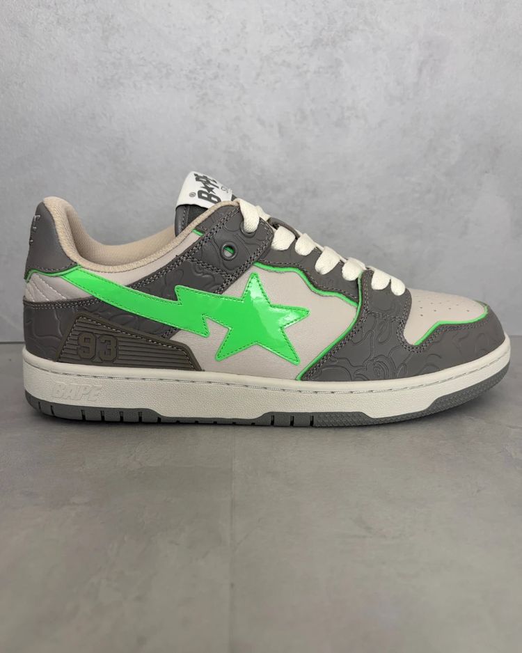 Bape Sk8 Sta grey / green – UK8 image 1