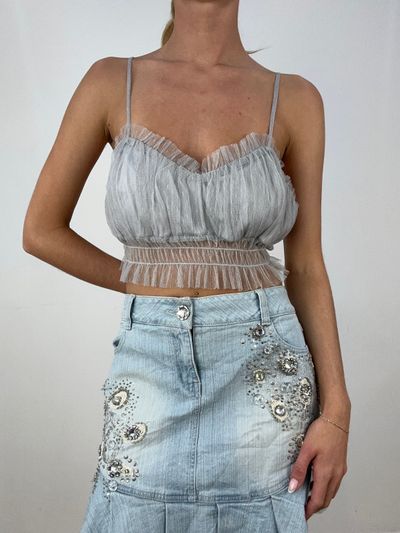 💻HALLOWEEN | large grey mesh cami 1