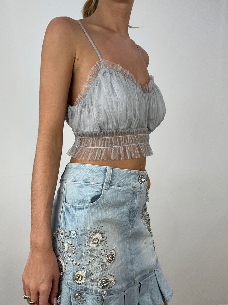 💻HALLOWEEN | large grey mesh cami 5
