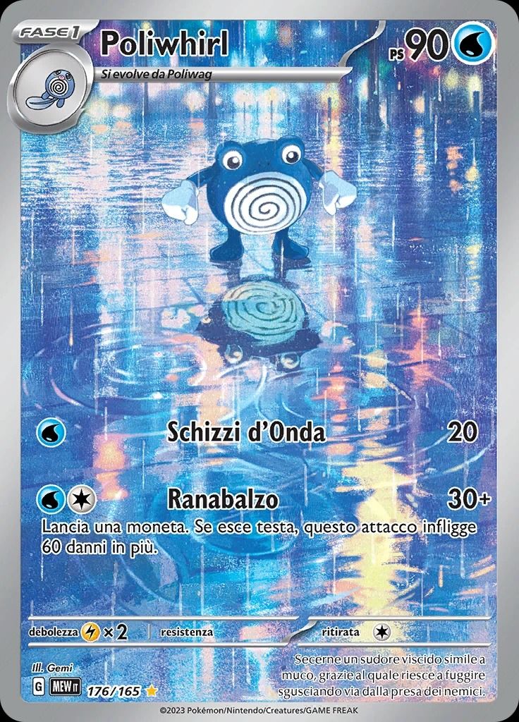 Pokemon Poliwhirl MEW 176 NM IT product image