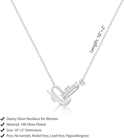 Dainty Silver Necklace image 2