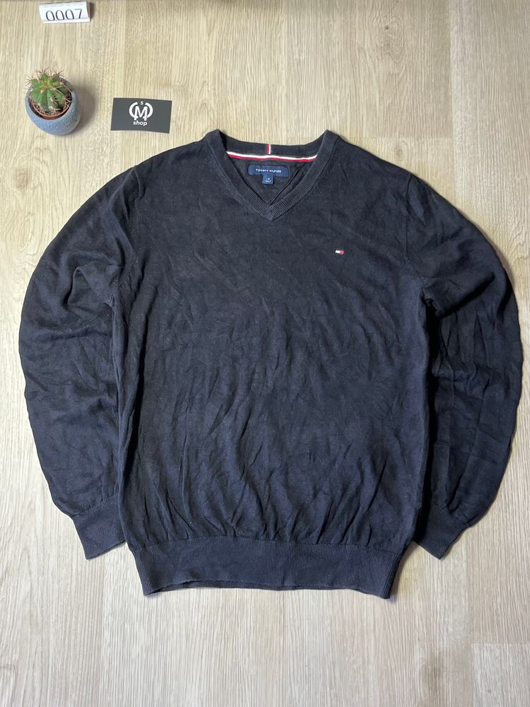 Tommy Hilfiger Black V-Neck Sweater