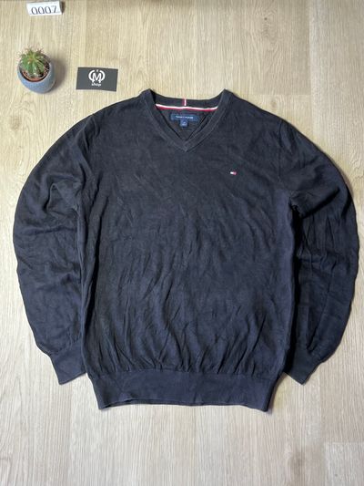 Tommy Hilfiger Black V-Neck Sweater