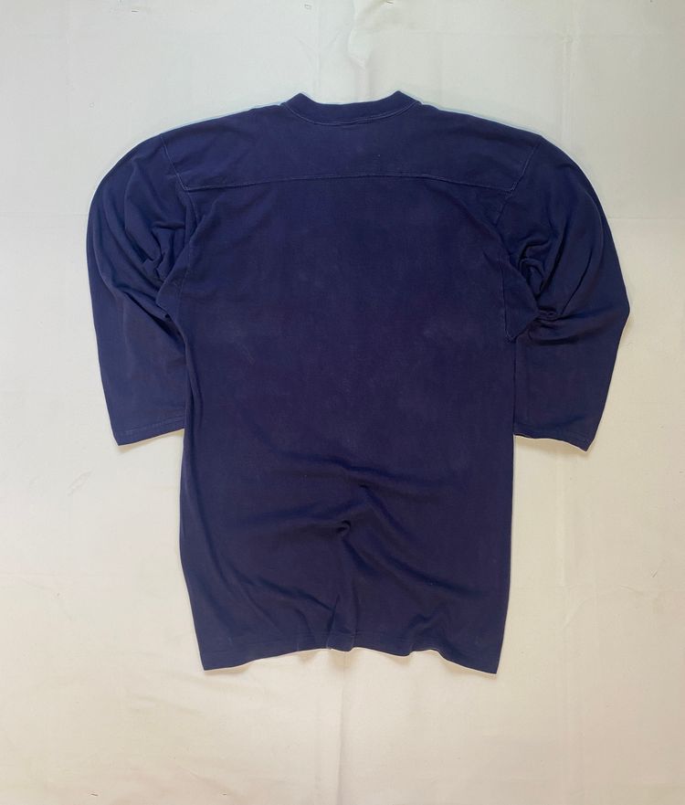Vintage 90s Russell Athletic Varsity Top | Navy Yellow AKAK Letter Jersey image 5