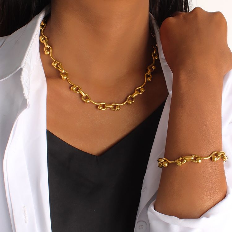 Gold-Tone Necklace And Bracelet Set image 5