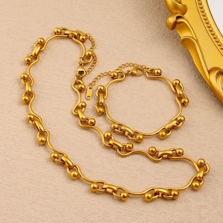 Gold-Tone Necklace And Bracelet Set image 4