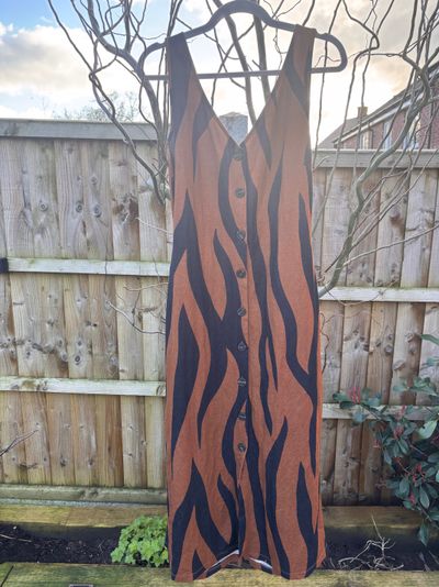 Warehouse Patterned Sleeveless Dress