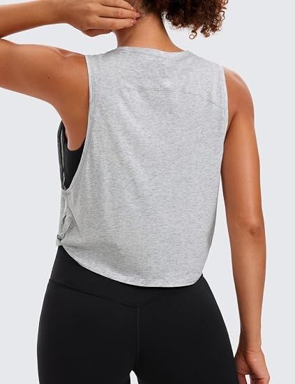 Grey Sleeveless Workout Tank Top image 3