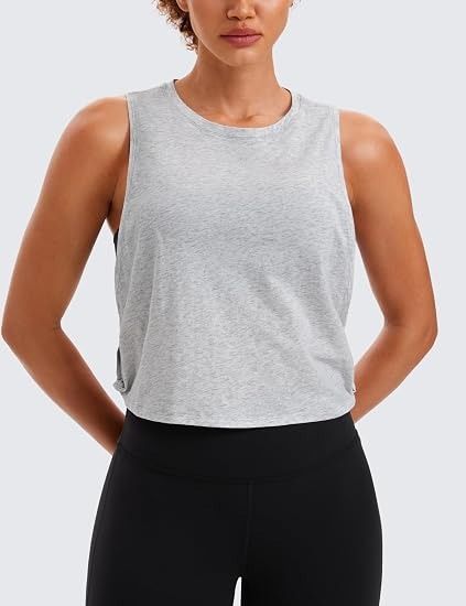 Grey Sleeveless Workout Tank Top image 1