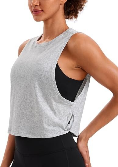 Grey Sleeveless Workout Tank Top image 4