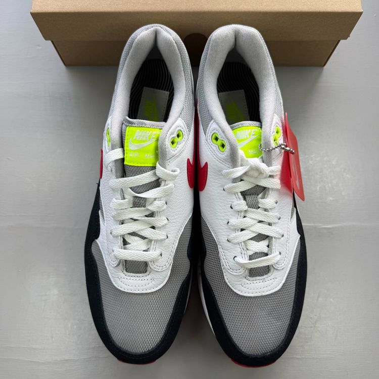 Nike Air Max 1 Size UK 10 Chili Volt White Red Men's Trainers HF0105-100 image 7