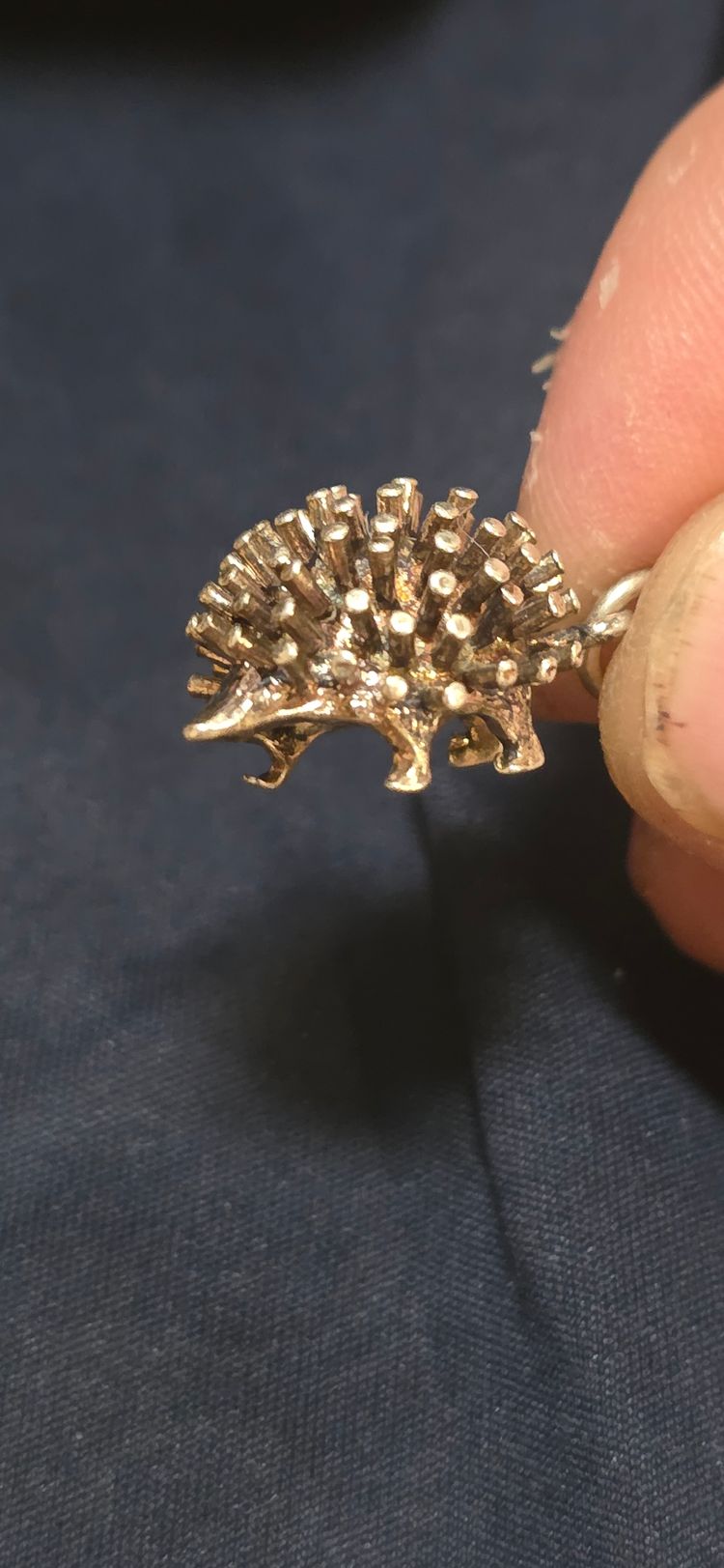 £20). 925 sterling silver Hedgehog-Shaped Pendant Charm image 5