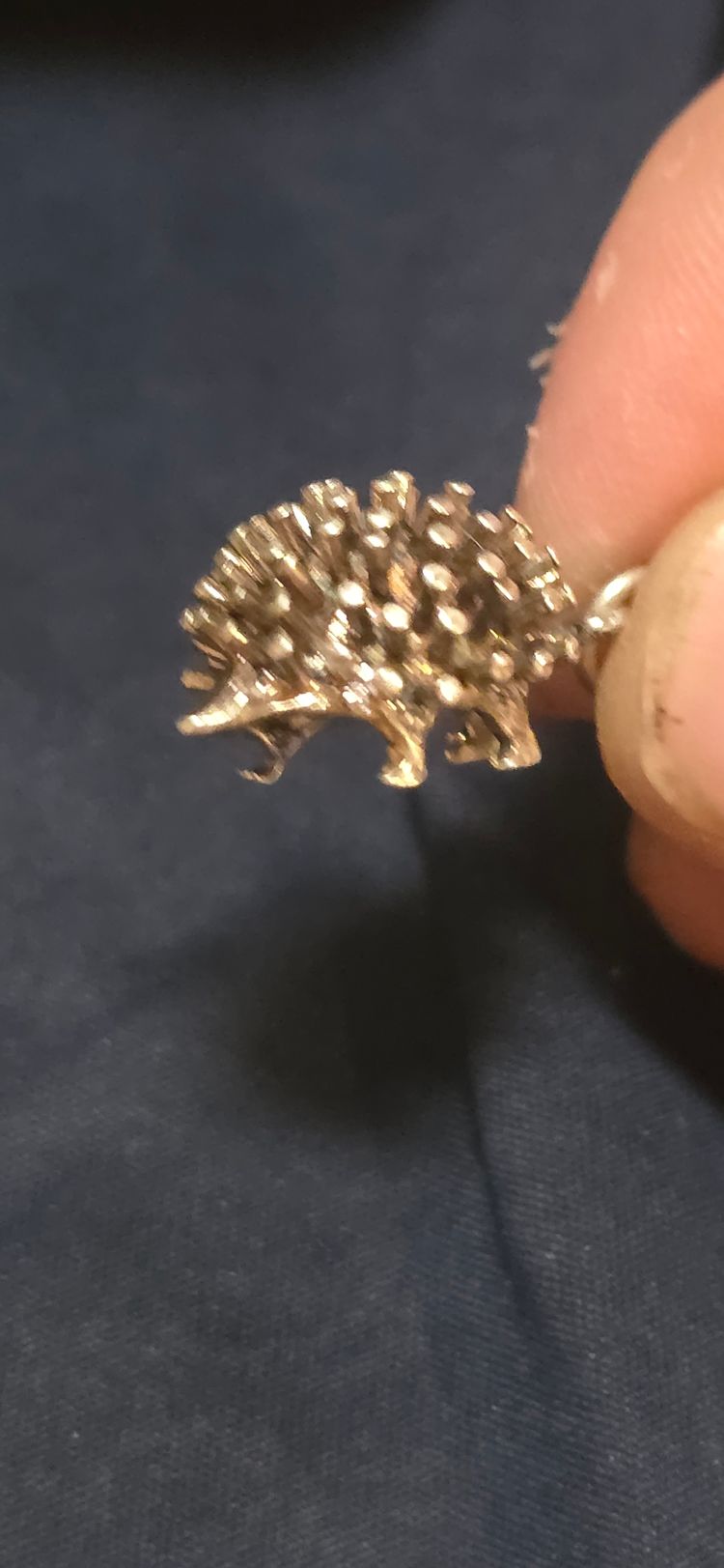£20). 925 sterling silver Hedgehog-Shaped Pendant Charm image 4