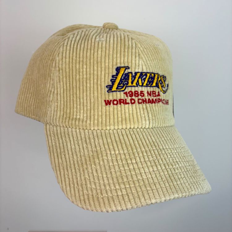 Mitchell & Ness Lakers 1985 NBA World Champions Corduroy Cap image 1