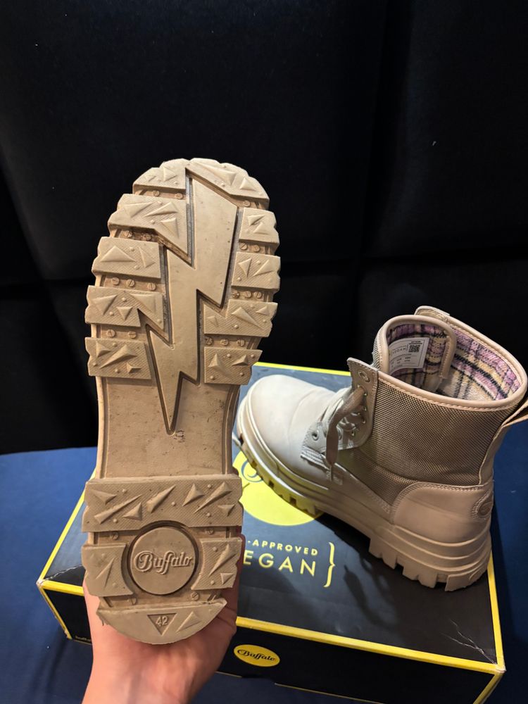 Buffalo Beige Combat Boots image 2