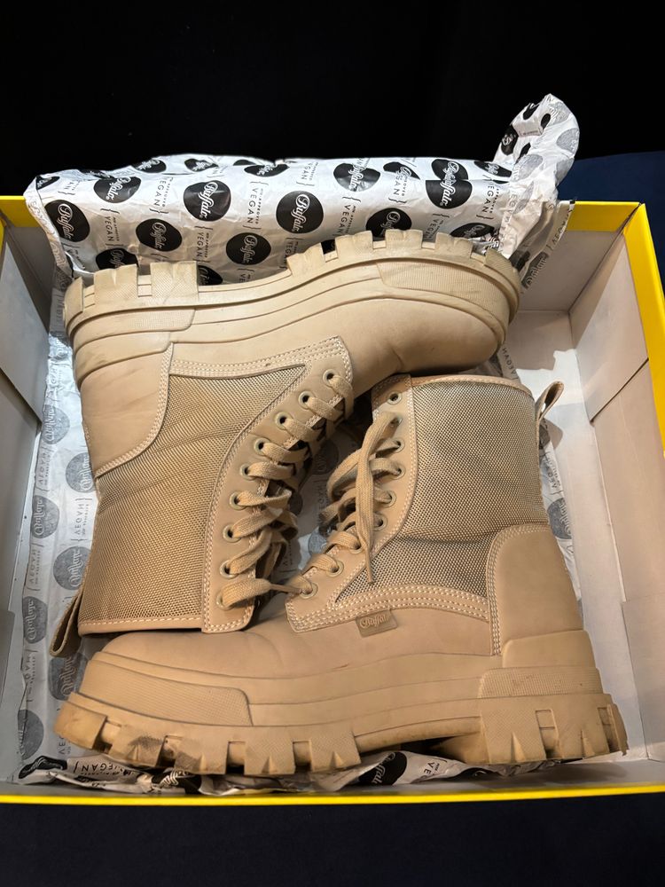 Buffalo Beige Combat Boots image 3