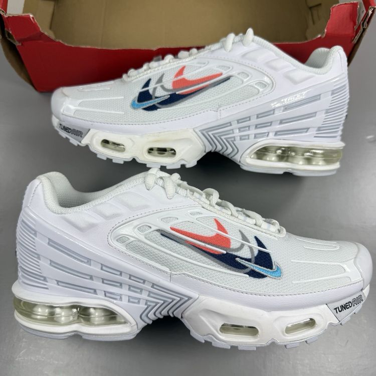 Size 5 - Nike Air Max Plus 3 Multi Swoosh White Navy Trainers FJ4225 100