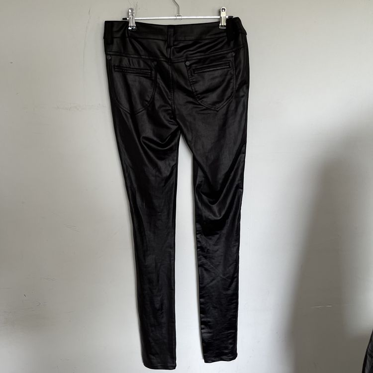 SKU19 Morgan Black Faux Leather Pants W26L33  image 3