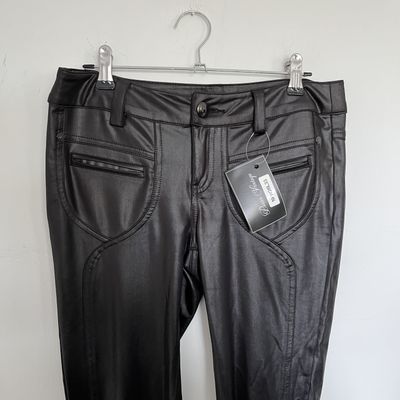 SKU19 Morgan Black Faux Leather Pants W26L33