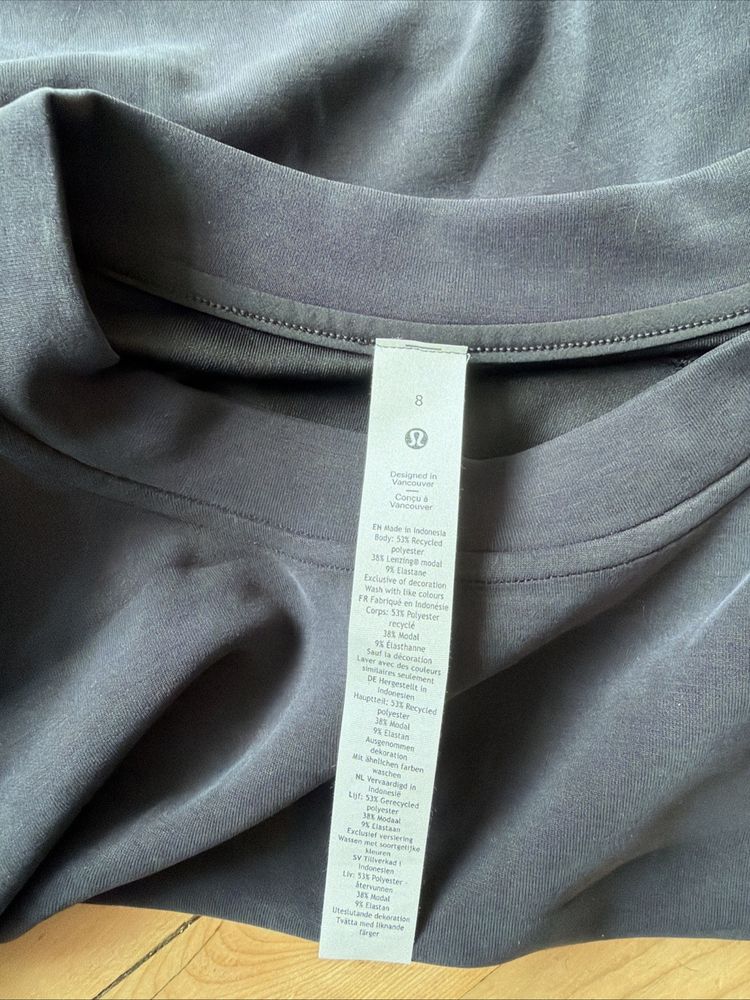 Lululemon Perfectly Oversized Crop Crew Softstreme Black Uk 12 BNWT £108 Marked imagen 5
