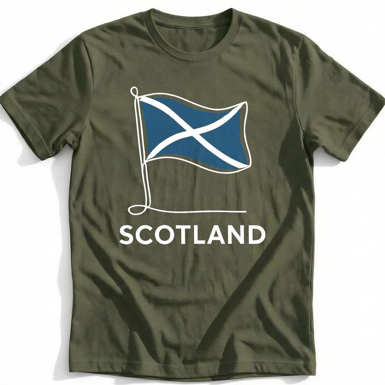 Scotland Wavy Flag Line Football T-Shirt EU image 3