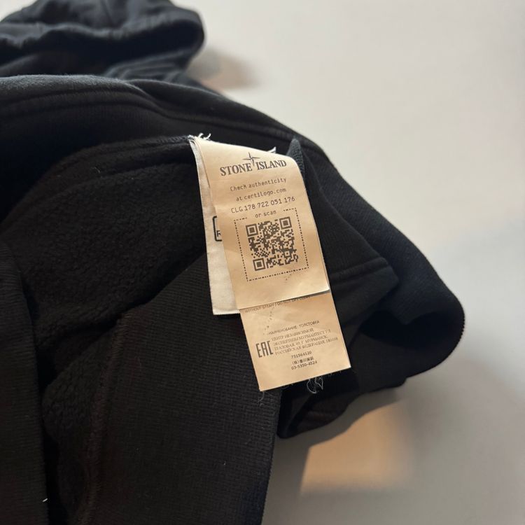 Stone Island Black Cotton Hoodie- XXL obraz 5