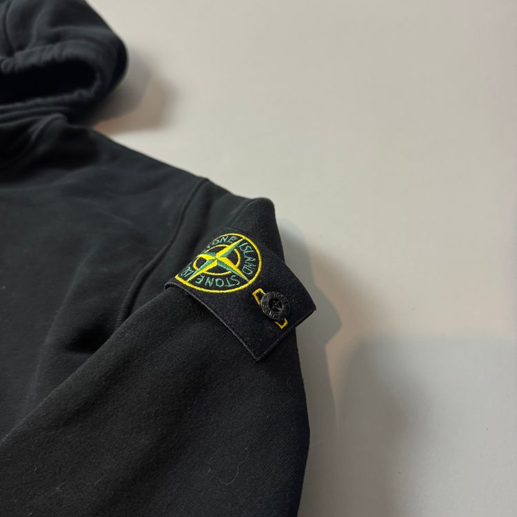 Stone Island Black Cotton Hoodie- XXL obraz 3